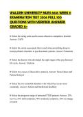 WALDEN UNIVERSITY NURS 6635 WEEK 11&NewLine;EXAMINATION TEST 2026 FULL 100&NewLine;QUESTIONS WITH VERIFIED ANSWERS&NewLine;GRADED A&plus;