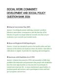 SOCIAL WORK COMMUNITY &NewLine;DEVELOPMENT AND SOCIAL POLICY &NewLine;QUESTION BANK 2026 
