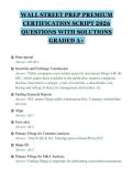 WALL STREET PREP PREMIUM&NewLine;CERTIFICATION SCRIPT 2026&NewLine;QUESTIONS WITH SOLUTIONS&NewLine;GRADED A&plus;&NewLine;