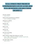 WALL STREET PREP PREMIUM&NewLine;COMPREHENSIVE STUDY GUIDE 2026&NewLine;FULL QUESTIONS AND SOLUTIONS&NewLine;GRADED A&plus;