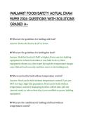 WALMART FOOD&sol;SAFETY ACTUAL EXAM&NewLine;PAPER 2026 QUESTIONS WITH SOLUTIONS&NewLine;GRADED A&plus;