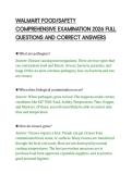 WALMART FOOD&sol;SAFETY&NewLine;COMPREHENSIVE EXAMINATION 2026 FULL&NewLine;QUESTIONS AND CORRECT ANSWERS