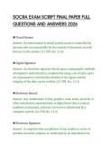 SOCRA EXAM SCRIPT FINAL PAPER FULL &NewLine;QUESTIONS AND ANSWERS 2026 