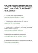 WALMART FOOD&sol;SAFETY EXAMINATION&NewLine;SCRIPT 2026 COMPLETE QUESTION SET&NewLine;WITH ANSWERS
