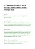 SOCRA EXAMPREP CERTIFICATION &NewLine;EVALUATION EXAM QUESTIONS AND &NewLine;ANSWERS 2026 