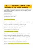 Newest ATI RN Comprehensive Predictor 2026 Exit Exam with NGN 100&percnt; Verified Answers and Rationales 180 Questions to Pass 2026 RN ATI Comprehensive Predictor 2026 Exit Exam