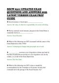 SOCW 6311 UPDATED EXAM &NewLine;QUESTIONS AND ANSWERS 2026 &NewLine;LATEST VERSION EXAM PREP &NewLine;GUIDE