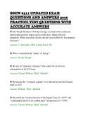 SOCW 6311 UPDATED EXAM &NewLine;QUESTIONS AND ANSWERS 2026 &NewLine;PRACTICE TEST QUESTIONS WITH &NewLine;ACCURATE ANSWERS