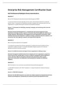 Enterprise Risk Management Certification Exam