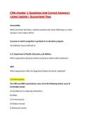 CMA chapter 1 Questions And Correct Answers&vert; Latest Update 2026&sol;27 &vert; Guaranteed Pass