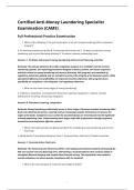 Certified Anti-Money Laundering Specialist&NewLine;Examination &lpar;CAMS&rpar;