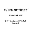 RN HESI Maternity Practice Test &vert; 100&plus; Questions with Verified Answers &vert; 2026