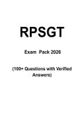 RPSGT Exam Mock Test &vert; 100&plus; Questions with Verified Answers &vert; 2026