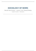Study Summary Sociology of Work &vert; Lectures 1-8 &vert; Tilburg University &vert; 2025&sol;26