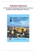 Solutions Manual for Principles of Auditing and Other Assurance Services&comma; 22nd Edition by Ray Whittington & Kurt Pany &vert; &vert; All 21 Chapters 1-21 &vert; ISBN 9781260247954 &vert; CPA&comma; Audit Evidence & Risk Assessment Exam Prep 2026&sol;2027