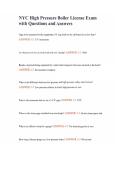 NYC High Pressure Boiler License Exam with Questions and Answers