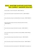 BDOC - MARITIME WARFARE QUESTIONS With CORRECT ANSWERS 2026-2027