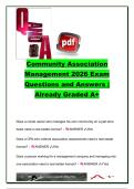 GEORGIA CAM &lpar;COMMUNITY ASSOCIATION MANAGEMENT&rpar; EXAM COMPLETE PACKAGE DEAL