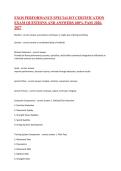 EXOS PERFORMANCE SPECIALIST CERTIFICATION &NewLine;EXAM QUESTIONS AND ANSWERS 100&percnt; PASS 2026&NewLine;2027 