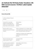 Air Methods Part 135 Study Guide &vert; Questions with&NewLine;100&percnt; Correct Answers &vert; Verified &vert; Latest Update&NewLine;2026&sol;2027