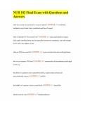 NUR 102 Final Exam with Questions and Answers