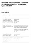 Air Methods Part 135 Study Guide 2 &vert; Questions&NewLine;with 100&percnt; Correct Answers &vert; Verified &vert; Latest&NewLine;Update 2026&sol;202