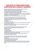 2026 PEDS ATI PROCTORED EXAM QUESTIONS WITH CORRECT ANSWERS&vert; CHAMBERLAIN 