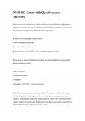 NUR 102 Exam with Questions and Answers