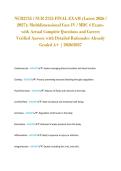 NUR2755 &sol; NUR 2755 FINAL EXAM &lpar;Latest 2026 &sol; &NewLine;2027&rpar;&colon; Multidimensional Care IV &sol; MDC 4 Exam- &NewLine;with Actual Complete Questions and Correct &NewLine;Verified Answer with Detailed Rationales Already &NewLine;Graded A&plus; &vert; 2026&sol;2027 
