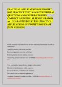 PRACTICAL APPLICATIONS OF PROMPT &NewLine;D685 PRACTICE TEST 2026&sol;2027 WITH REAL &NewLine;QUESTIONS AND EXPERT-VERIFIED &NewLine;CORRECT ANSWERS &vert; ALREADY GRADED &NewLine;A&plus; &vert; GUARANTEED SUCCESS &vert; PRACTICAL &NewLine;APPLICATIONS OF PROMPT D685 EXAM &NewLine;&lbrack;NEW VERSION&rsqb;