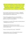 EPA 608 UNIVERSAL EXAM STUDY GUIDE &NewLine;2026&sol;2027 COMPLETE QUESTIONS WITH &NewLine;VERIFIED CORRECT ANSWERS &vert;&vert; 100&percnt; &NewLine;GUARANTEED PASS <NEWEST VERSION> 