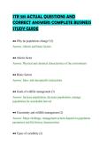 STR 581 ACTUAL QUESTIONS AND &NewLine;CORRECT ANSWERS COMPLETE BUSINESS &NewLine;STUDY GUIDE 