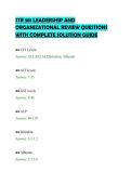 STR 581 LEADERSHIP AND &NewLine;ORGANIZATIONAL REVIEW QUESTIONS &NewLine;WITH COMPLETE SOLUTION GUIDE 
