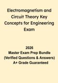 Electromagnetism and Circuit Theory &ndash; Key Concepts for Engineering Exam Revision & Practice Questions PDF