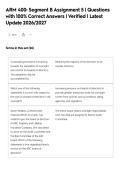 ARM 400&colon; Segment B Assignment 5 &vert; Questions&NewLine;with 100&percnt; Correct Answers &vert; Verified &vert; Latest&NewLine;Update 2026&sol;2027