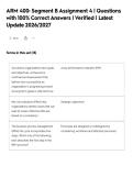 ARM 400&colon; Segment B Assignment 4 &vert; Questions&NewLine;with 100&percnt; Correct Answers &vert; Verified &vert; Latest&NewLine;Update 2026&sol;2027