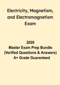 Electricity&comma; Magnetism&comma; and Electromagnetism Exam &ndash; Complete Revision Notes & Practice Questions PDF