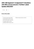 ARM 400 Segment C Assignment 9 &vert; Questions&NewLine;with 100&percnt; Correct Answers &vert; Verified &vert; Latest&NewLine;Update 2026&sol;2027