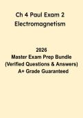 Ch 4 Paul &ndash; Electromagnetism Exam 2 Review&comma; Revision Notes & Practice Questions PDF