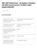 ARM 400 Practice Exam - all chapters &vert; Questions&NewLine;with 100&percnt; Correct Answers &vert; Verified &vert; Latest&NewLine;Update 2026&sol;2027