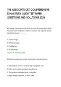 THE ASSOCIATE CET ACTUAL EXAM PAPER &NewLine;2026 QUESTIONS AND SOLUTIONS &NewLine;GRADED A&plus;
