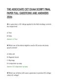 THE ASSOCIATE CET COMPREHENSIVE &NewLine;EXAM STUDY GUIDE TEST PAPER &NewLine;QUESTIONS AND SOLUTIONS 2026 