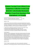 Ultimate Nursing Exam Official Exam Competency Collection Actual Exam 2026&sol;2027 with Detailed Rationales &vert; Complete Exam-Style Questions &vert; Pass Guaranteed &ndash; A&plus; Graded