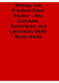Biology Lab Practical Exam Review Key Concepts Techniques and Laboratory Skills Study Guide Questions and Answers with Solution 2025&sol; 2026