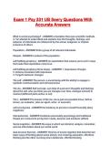 Exam 1 Psy 331 UB Seery Questions With Accurate Answers
