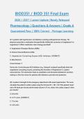 BIOD 351 &sol; BIOD351 Final Exam  2026&sol;2027 &vert; Pharmacology &vert; Latest Update &vert; Q&A &vert; Portage Learning &vert;ACTUAL EXAM&vert; Guaranteed Pass - A&plus; Graded&NewLine;&NewLine;