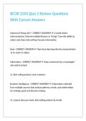 BCOR 2205 Quiz 1 Review Questions With Correct Answers