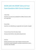 BCOR 2205 Info MGMT Zikmund Final Exam Questions With Correct Answers
