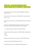 BIOD 351- GASTROENTEROLOGY QUESTIONS WITH CORRECT ANSWERS
