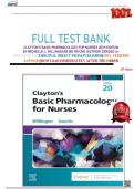 TEST BANK COMPLETE&lowbar; CLAYTON&rsquo;S BASIC PHARMACOLOGY FOR NURSES 20TH EDITION&comma;  BY MICHELLE J&period; WILLIHNGANZ AND SAMUEL L&period; GUREVITZ ALL CHAPTERS 1-45&vert; 11 UNITS&vert; LATEST EDTION WITH ALL DETAILED ANSWERS&vert; GRADE A&plus;&NewLine;